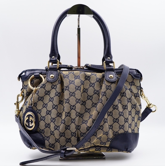 AR34❤️Gucci GG Canvas Sukey 2 way Handbag - Picture 1 of 16